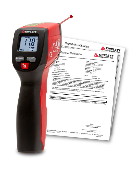 12:1 Non- Contact Infrared Laser Thermometer: Temperature Range of -4° to 932° F - (IRT220)