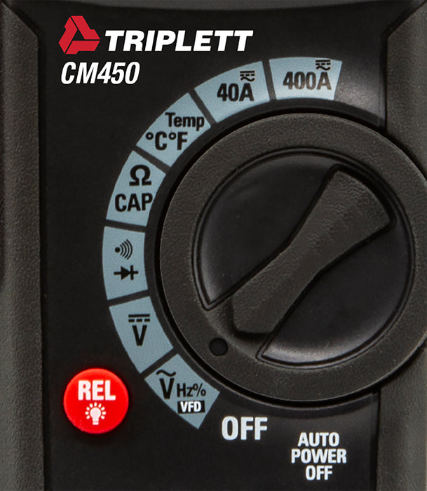 Triplett 400A True RMS AC/DC Clamp Meter CM450