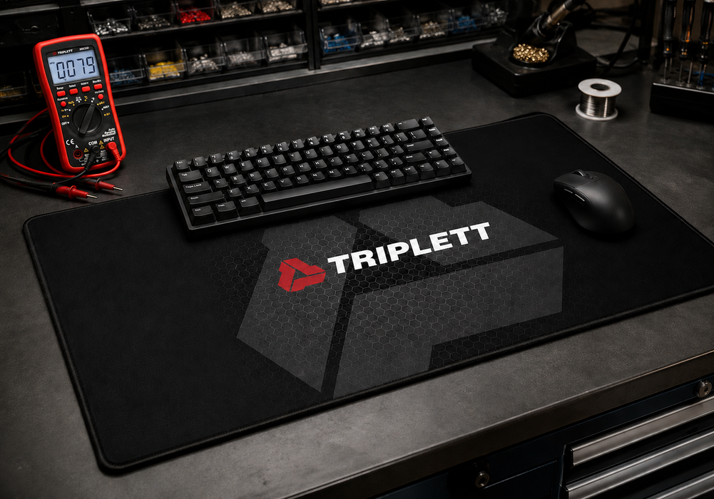Triplett Branded Stitched-Edge Desk Mat
