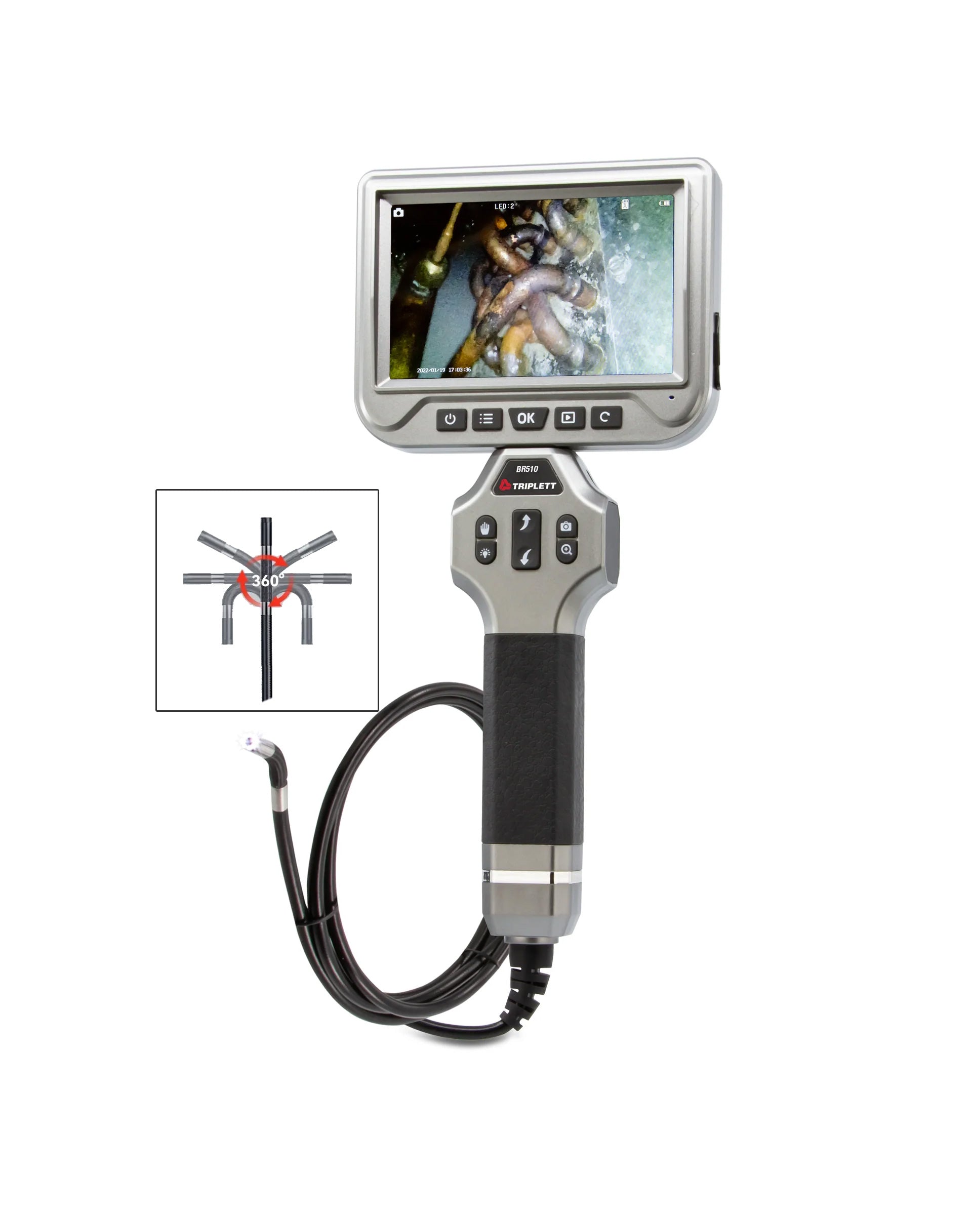 360° Articulating Borescope - (BR510) — Triplett Test Equipment 360° Articulating Borescope - (BR510) — Triplett Test Equipment