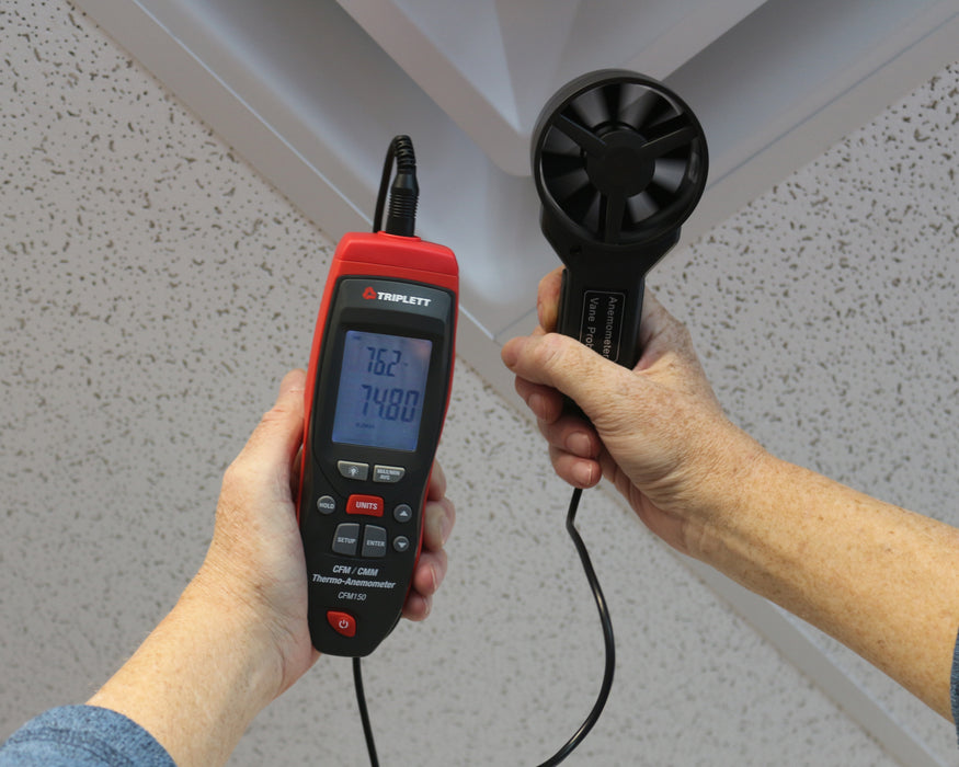 CFM/CMM Thermo-Anemometer + RH (CFM150)