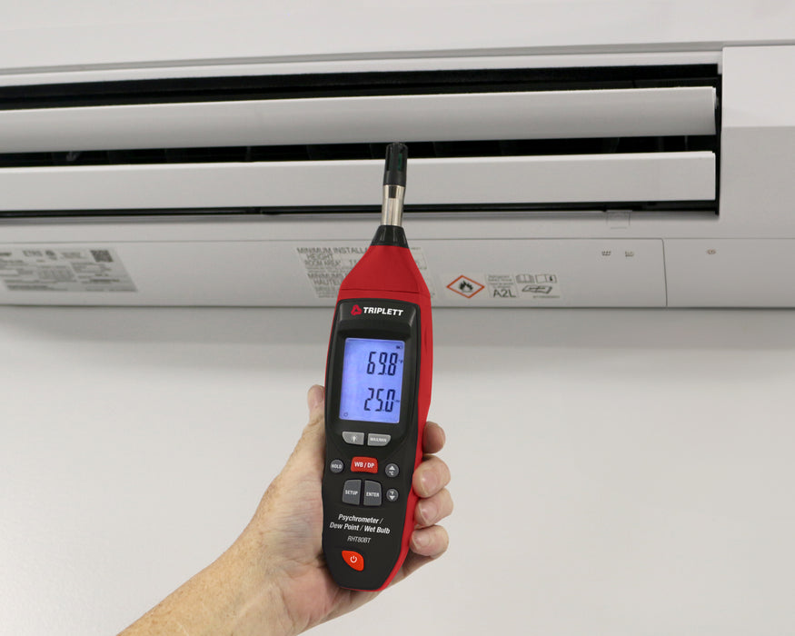 Psychrometer with Dew Point/Wet Bulb w/Bluetooth connectivity - (RHT80BT)