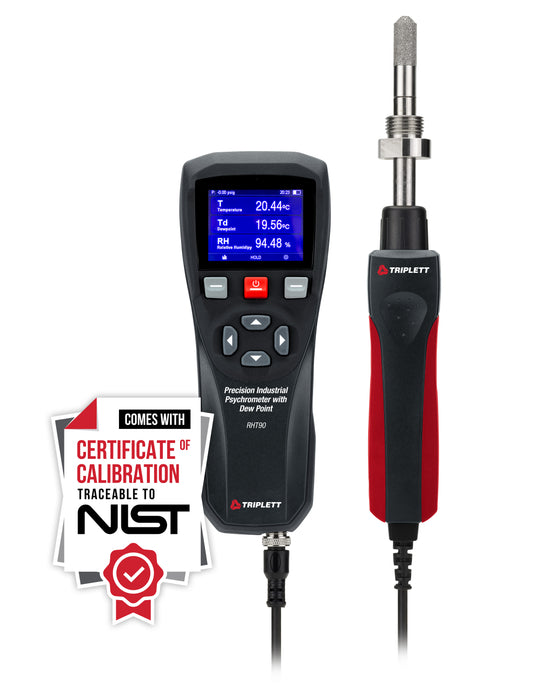 Precision Industrial Psychrometer with Dew Point - (RHT90)