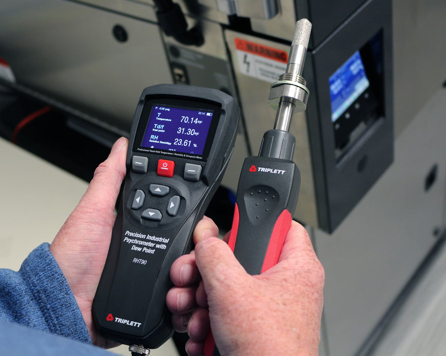 Precision Industrial Psychrometer with Dew Point - (RHT90)