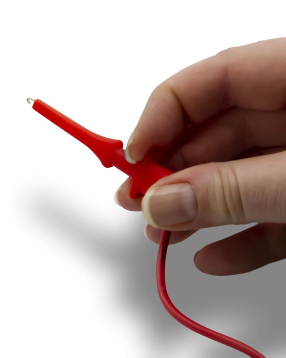 Plunger-Style Mini Hook Test Leads: Fit virtually all major brand digital multimeters and test instruments - (TL20)