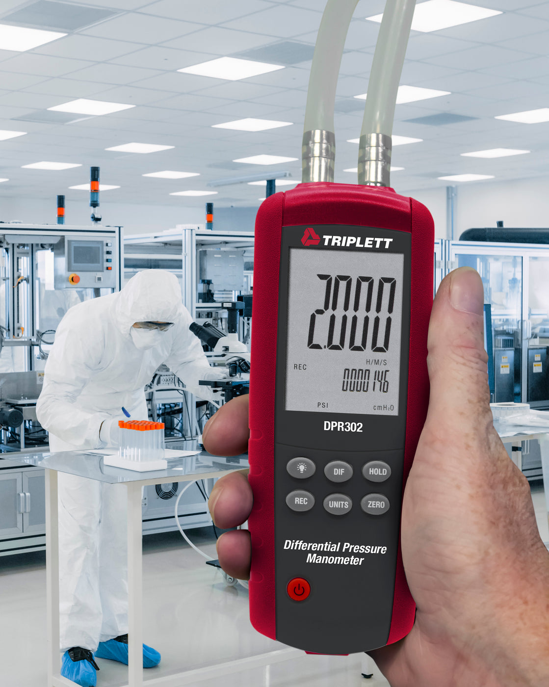 Differential Pressure Manometer, 2psi - (DPR302) — Triplett Test ...