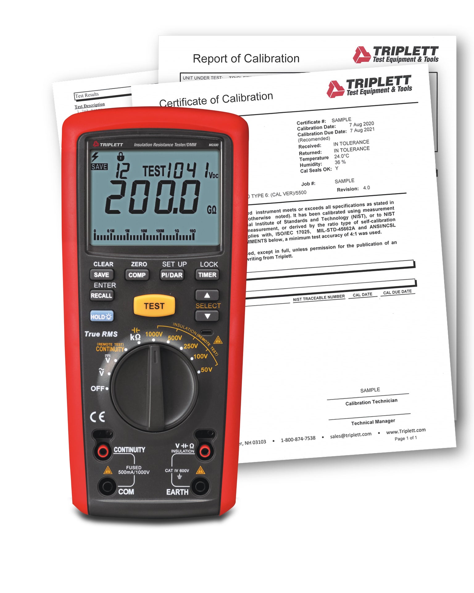 Megohmmeters | Insulation Testers — Triplett Test Equipment & Tools