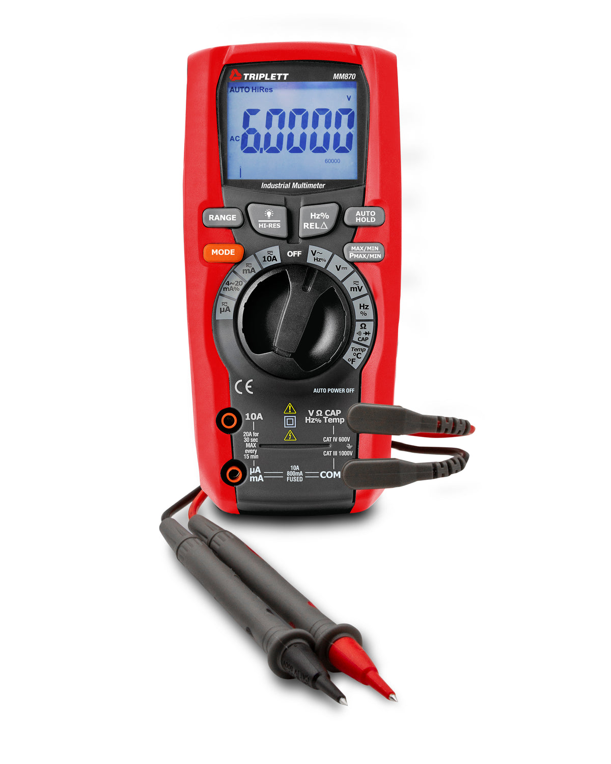 Industrial-Grade Digital Multimeter (MM870) — Triplett Test Equipment ...