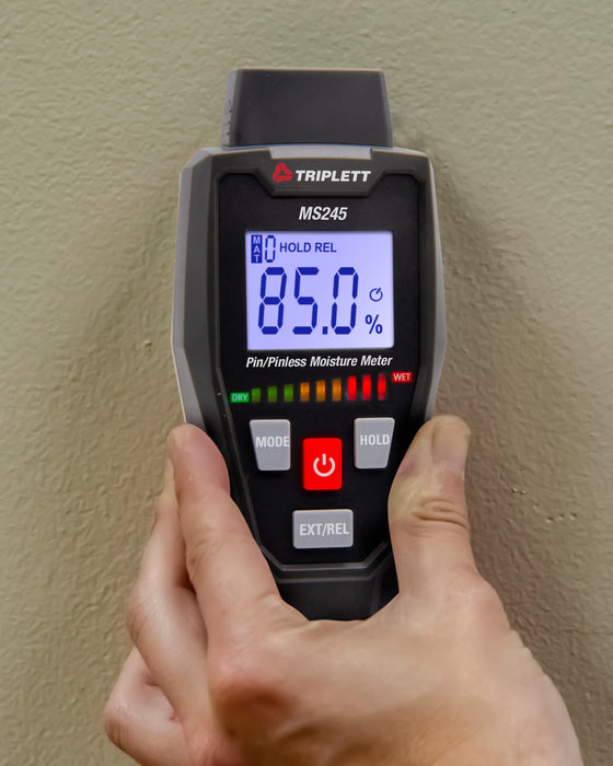 Pin/Pinless Moisture Meter with visual led moisture indicator- (MS245)