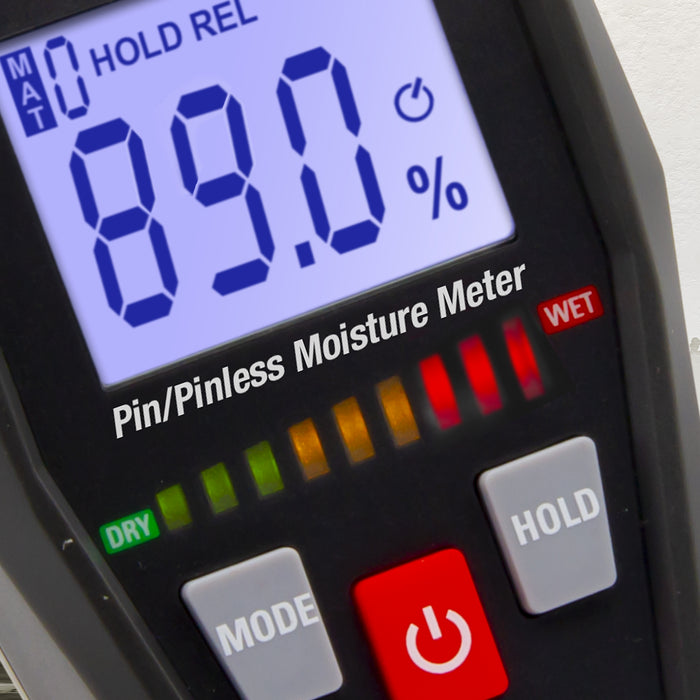 Pin/Pinless Moisture Meter with visual led moisture indicator- (MS245)