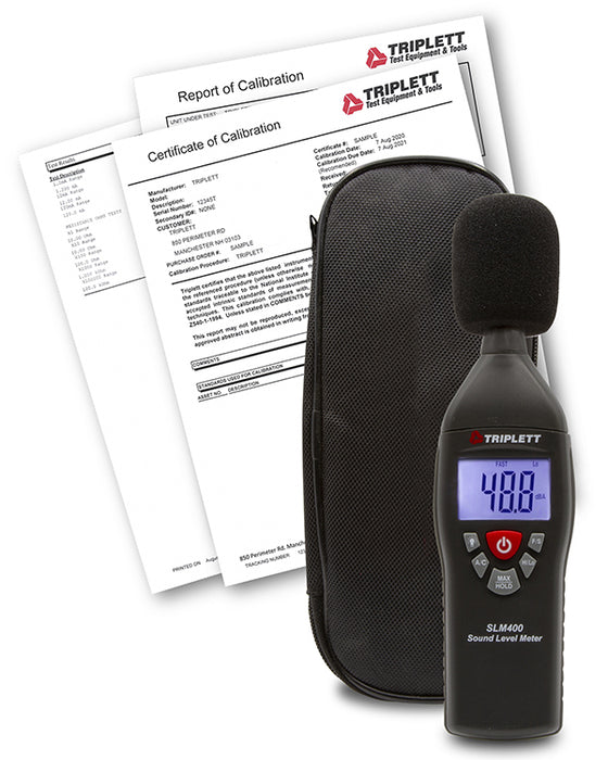 Sound Level Meter: Test and Verify Sound Levels 35 to 130dB Over Two Ranges - (SLM400)