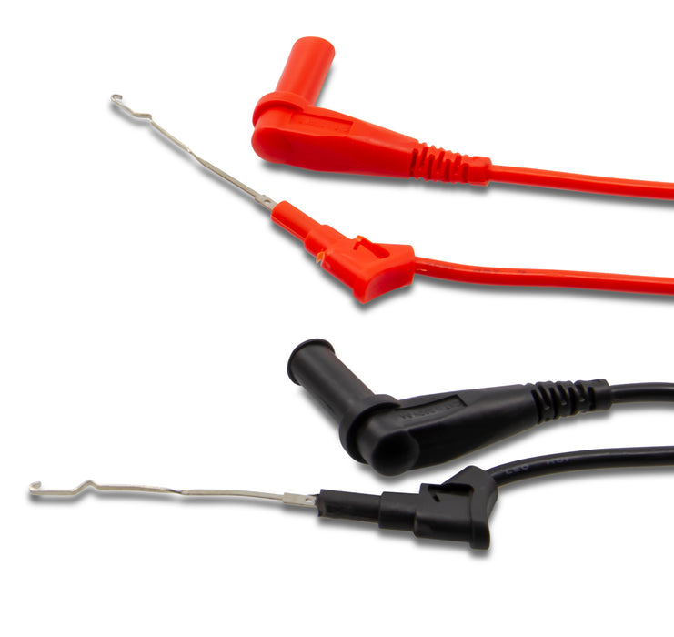 Plunger-Style Mini Hook Test Leads: Fit virtually all major brand digital multimeters and test instruments - (TL20)
