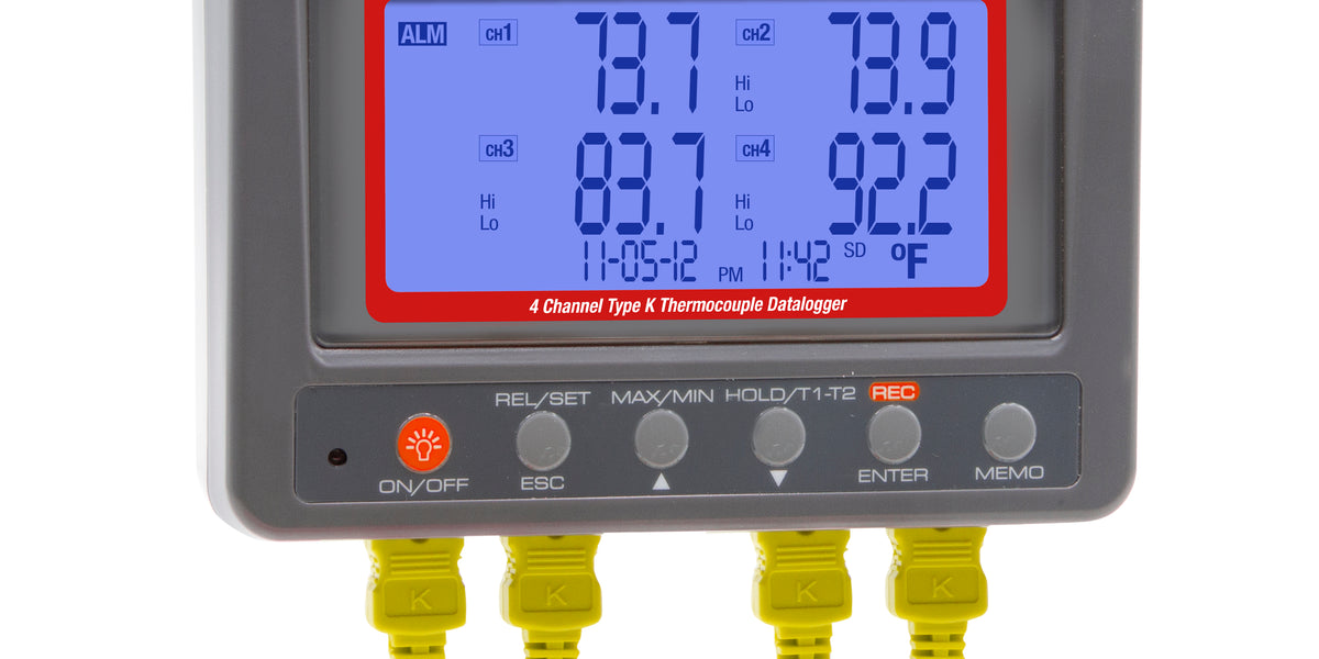 4 Channel Type K Thermocouple Datalogger (SD) - (TMDL400