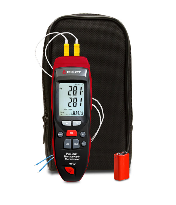 Dual Input Thermocouple Thermometer- (TMP72) — Triplett Test Equipment ...