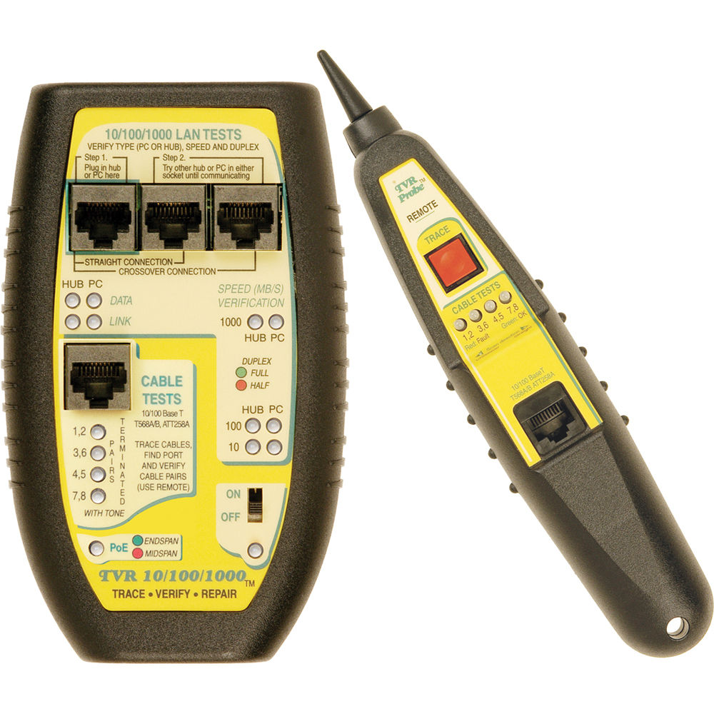LAN Tester with Remote Probe | Ethernet Cable Tester TVR10/100/1000 ...