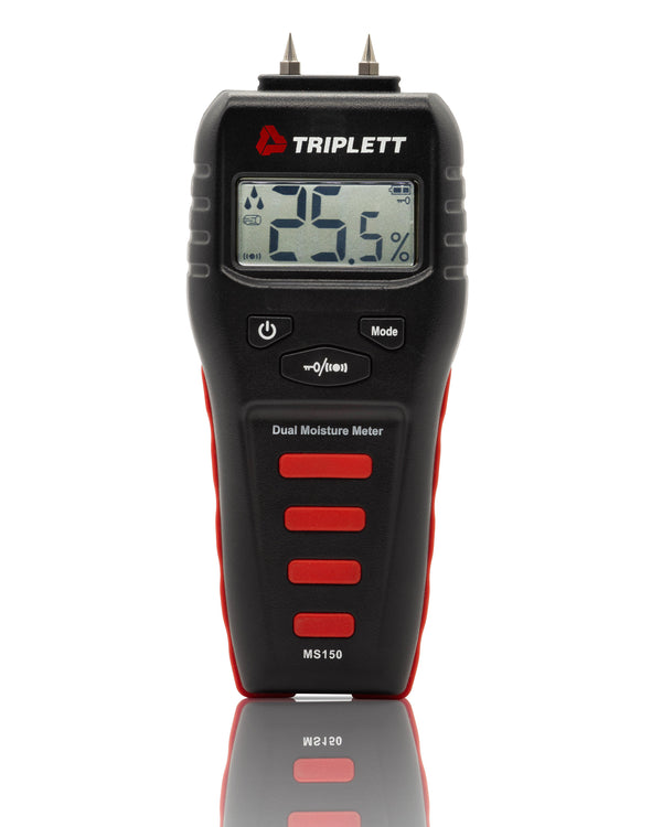 Pin & Pinless Moisture Meter with Audible Indicator: Wood & Building Materials : 1.5 to 50%. Pinless: 6 to 99.9% - (MS150)