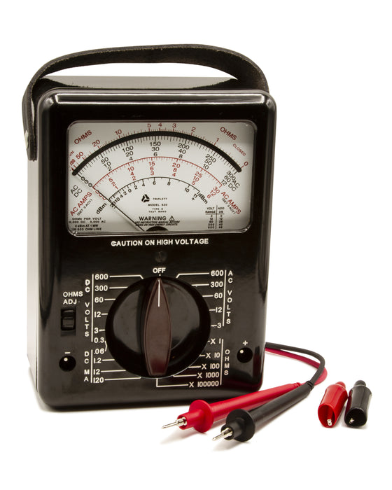 Model 630 Analog Multimeter with Chemical Resistant Glass Meter Window : 28 Ranges, AC/DC Voltage to 600V - (3030)