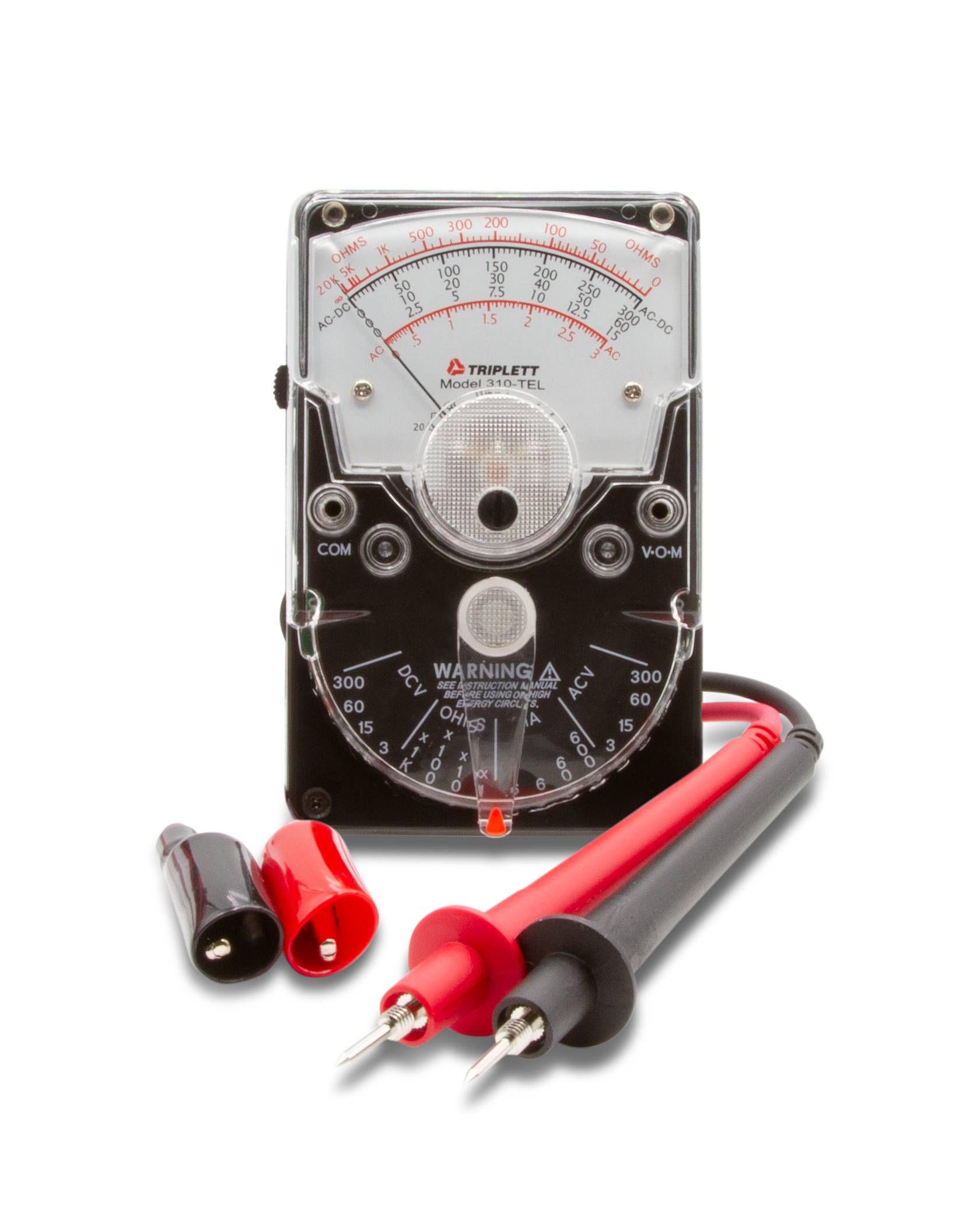 Model 310-TEL Portable Compact Analog Multimeter: 16 Ranges, AC/DC Vol ...