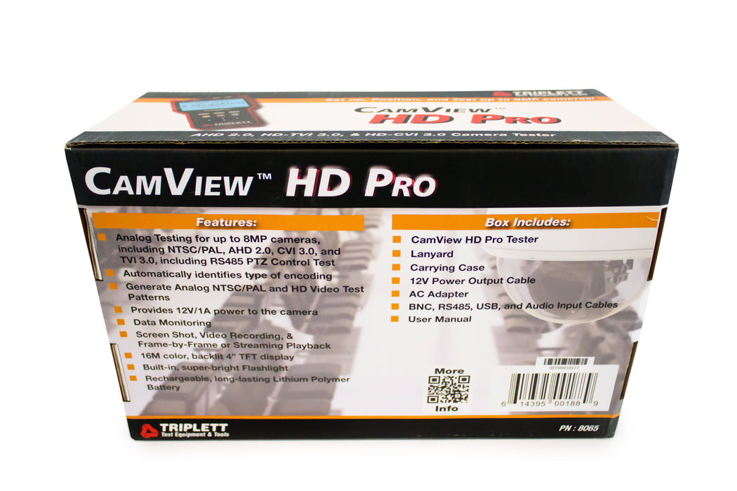 Triplett CamView Pro HD Analog Security Camera Tester 8065 package
