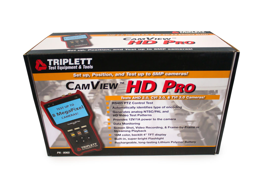 Triplett CamView Pro HD Analog Security Camera Tester 8065 package