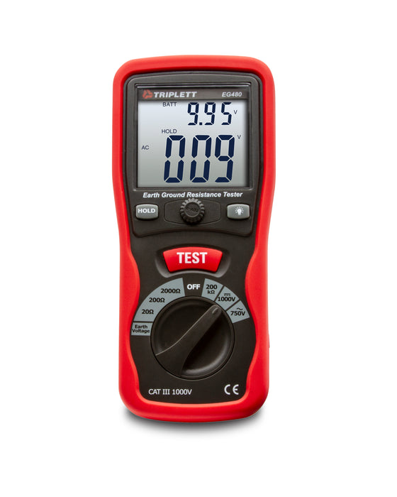 Triplett 2-and-3 Wire Earth Ground Resistance Tester EG480