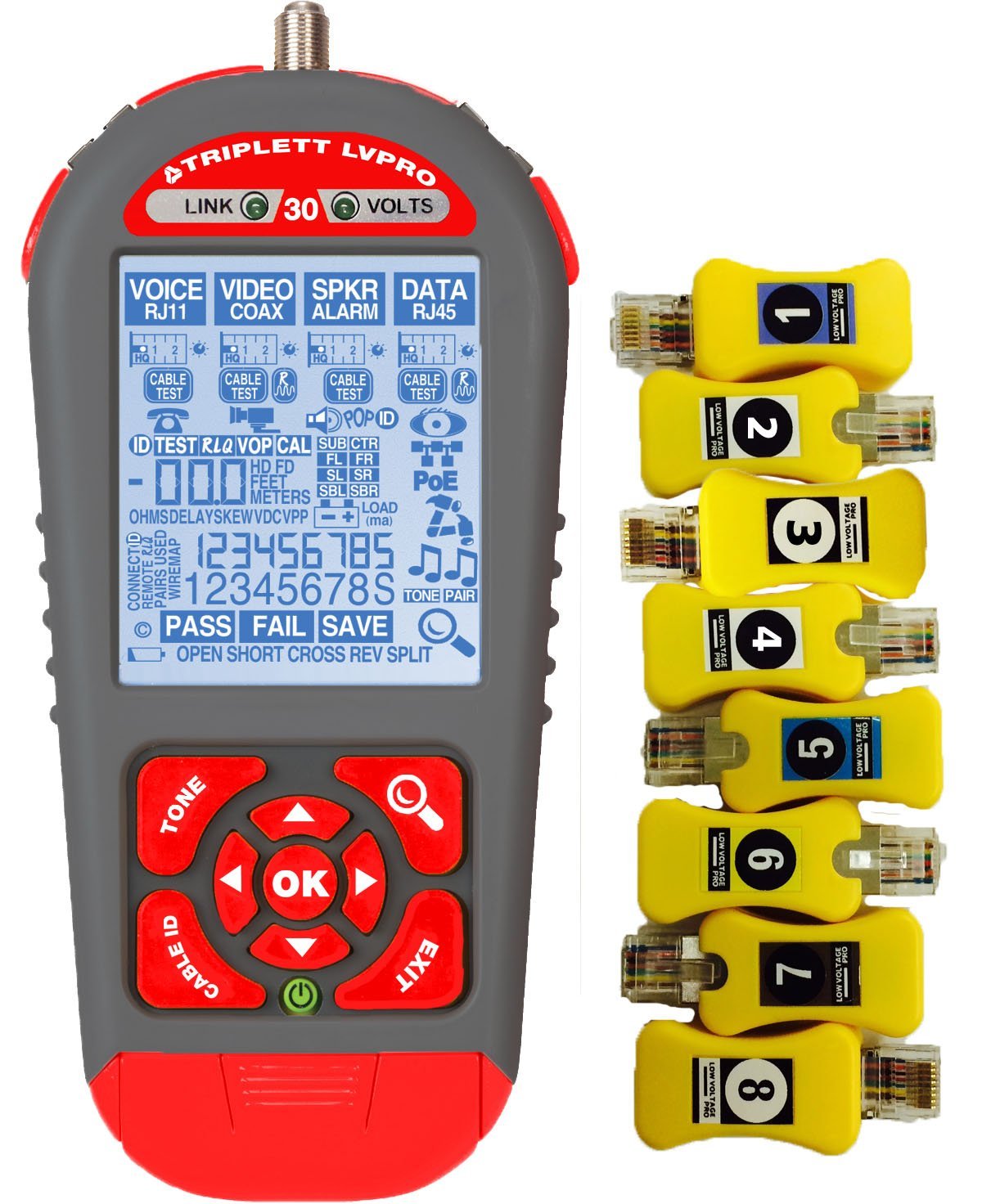 Remote Control Test Network Low Voltage Pro Multifunctional Cable/Network Tester Kit with Smart ...