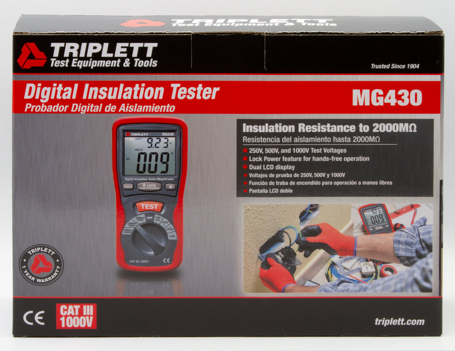 Triplett Digital Insulation Tester MG430 pkg front