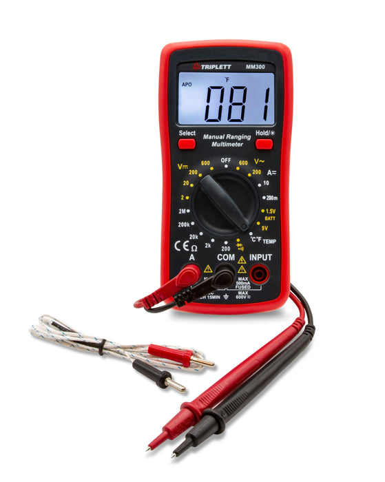 M3 Multimeter True RMS Manual Ranging Digital Multimeter | MM300 — Triplett Test ...