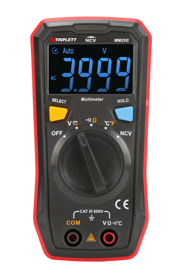 4000 Count Compact Digital Multimeter: CATIII 600V - (MM200)