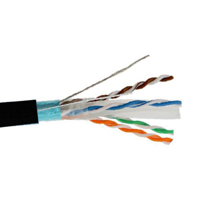 Outdoor Ethernet Cable 328ft (100m), Cat 6 FTP Shielded Ethernet Cable, 23AWG Bulk Network Cable, Heavy Duty Direct Burial Grounded UV Resistant/Waterproof Ethernet Cable, 20 RJ45, For Router, Gaming