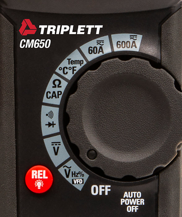 Triplett 600A True RMS AC/DC Clamp Meter CM650