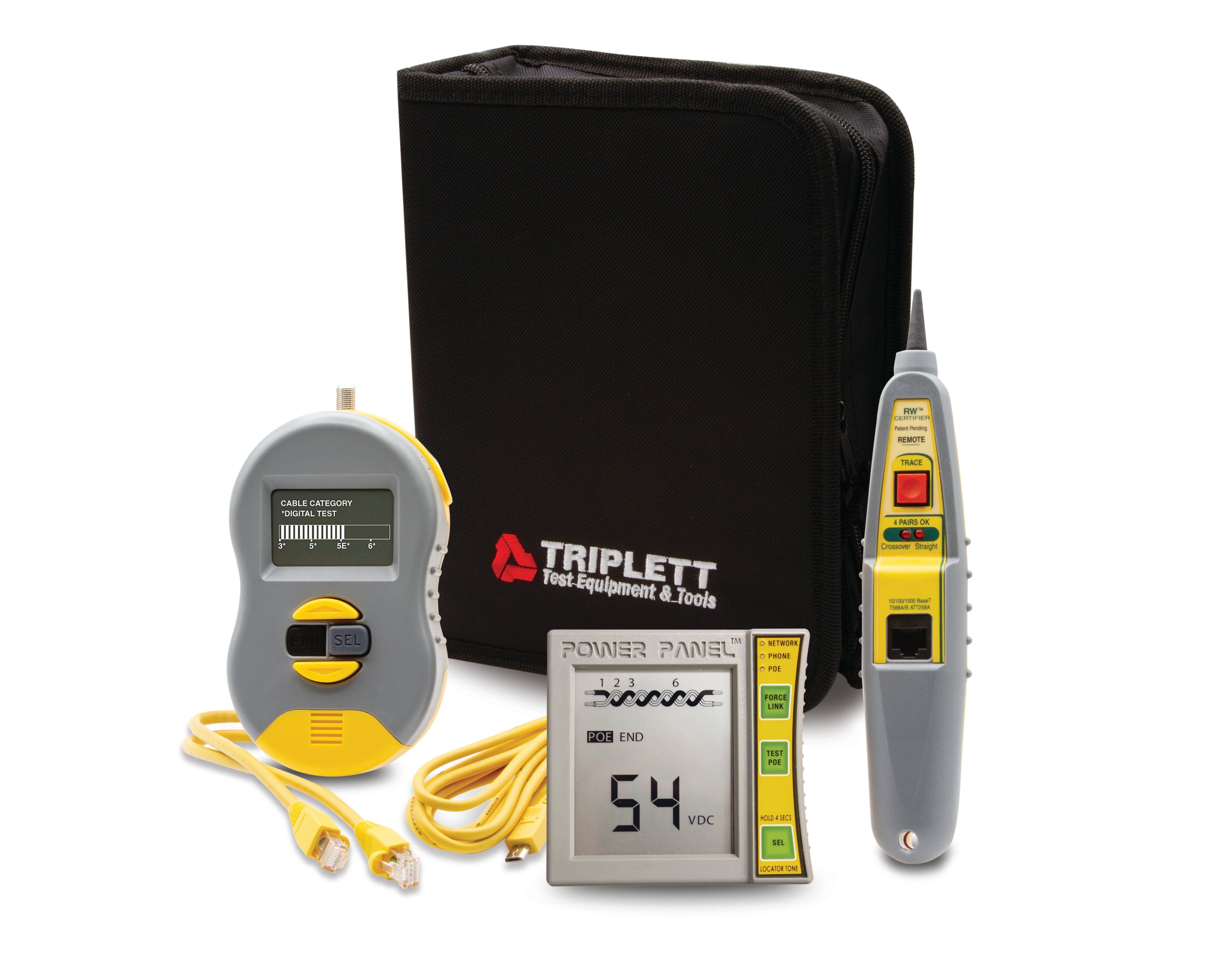 Real World Certifier™ and Power Panel™ CAT 5/6 Cable and Power Test Ki ...