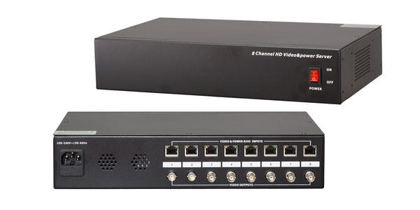 8 Channel 36V 5MP High Performance Video- Power Hub: Transfer 8 Channels of HD Video (HDCVI, HDTVI, AHD) - (HDHUB-8PVP)