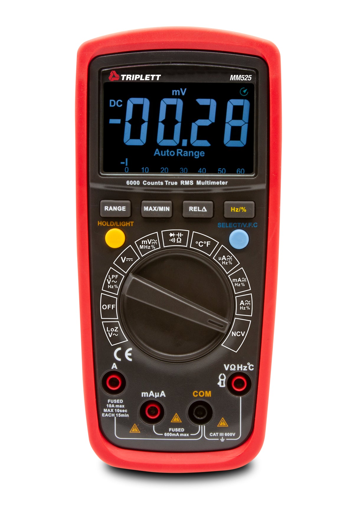 MM525 True RMS Multimeter | LPF and LoZ Multimeter — Triplett Test ...