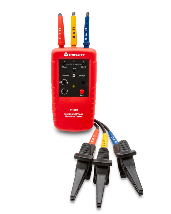 Testing Electrical Rotation Motor and Phase Rotation Tester : Determines Correct Phase Wiring Sequ ...